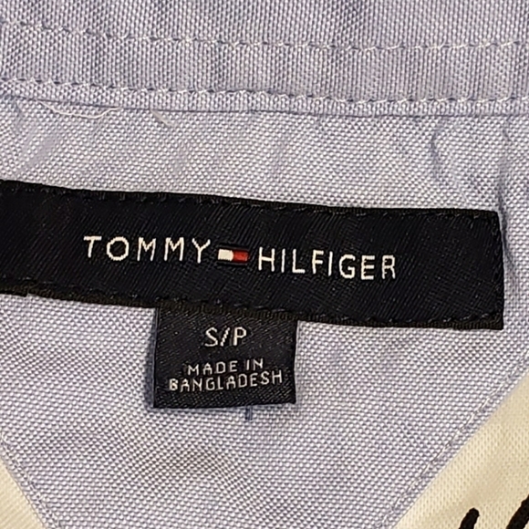 Tommy Hilfiger Spell Out Button Down Shirt White Small NWOT - Picture 5 of 10